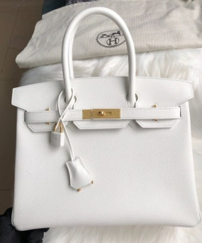 에르메스 버킨백30 화이트 금장 앱송